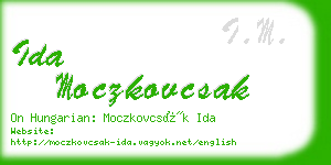 ida moczkovcsak business card